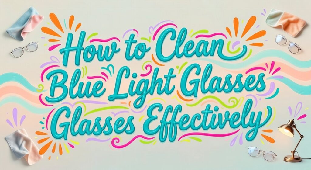 cleaning blue light glasses