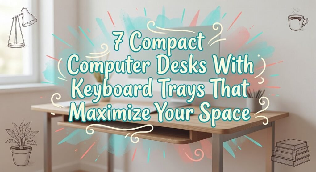 compact desks with trays