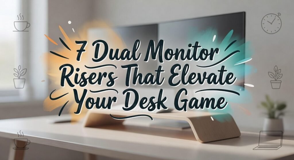 dual monitor desk risers