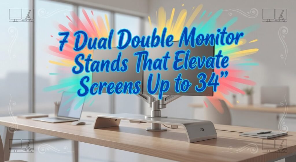 dual monitor stands tall
