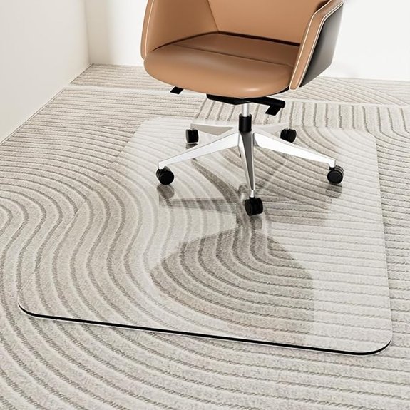 four cushioned glass mats
