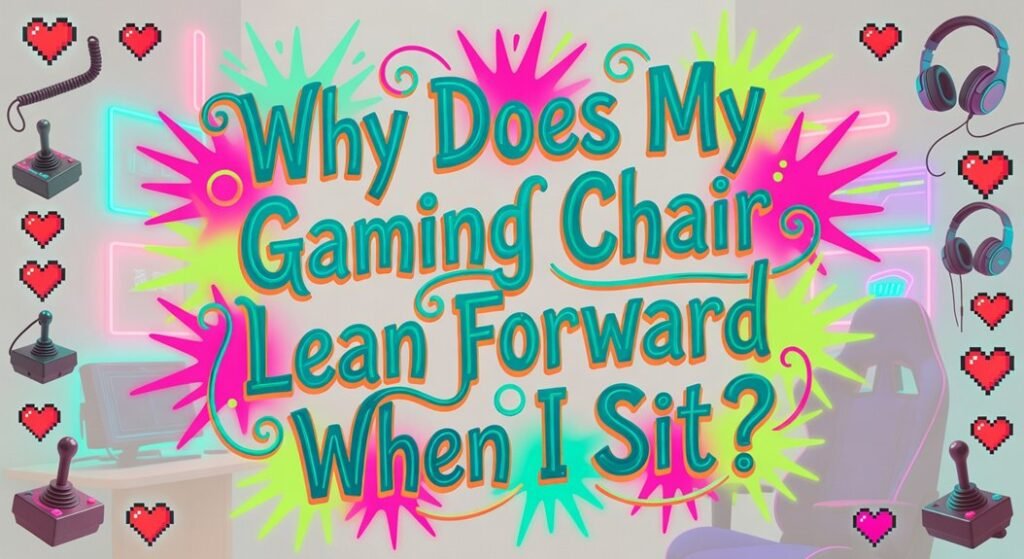 gaming chair leans forward