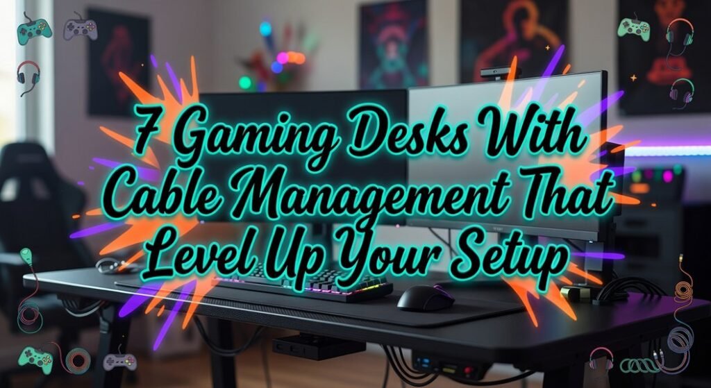 gaming desks manage cables