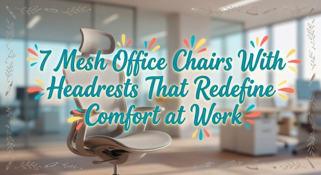 headrest equipped mesh office chairs