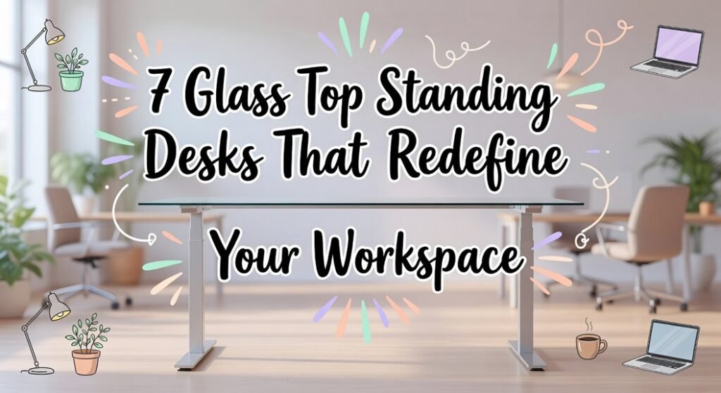 modern glass standing desks