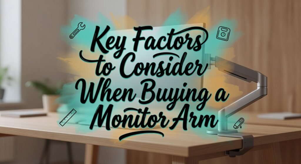 monitor arm selection factors