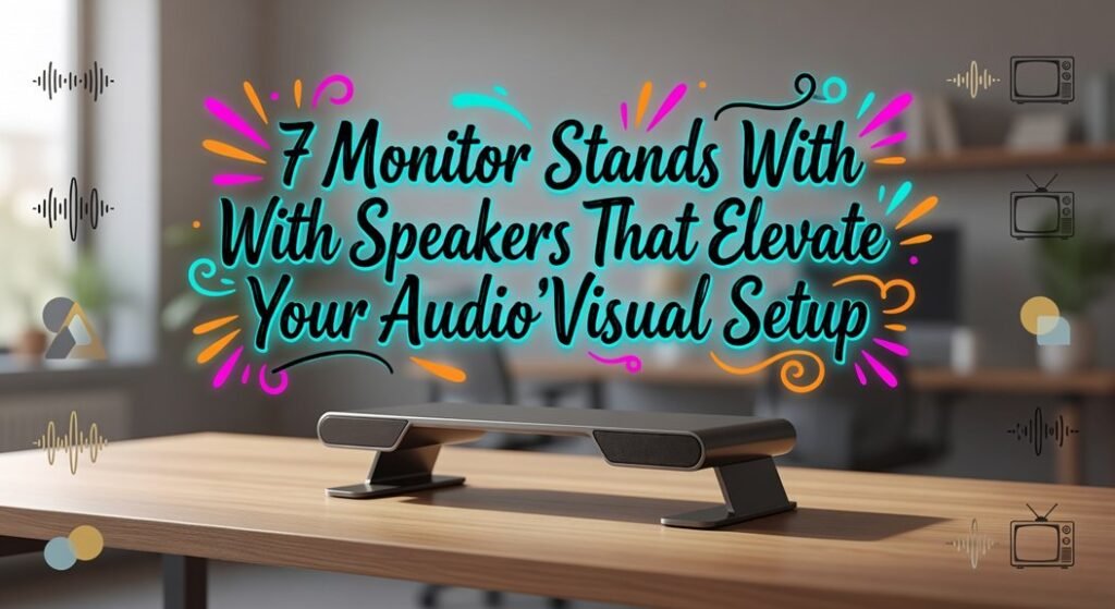 monitor stands with speakers