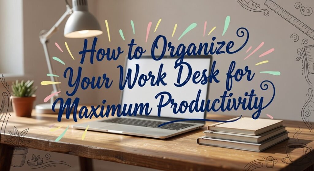 organize desk for productivity