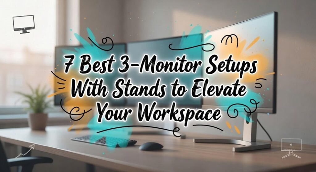 three monitor workspace setups