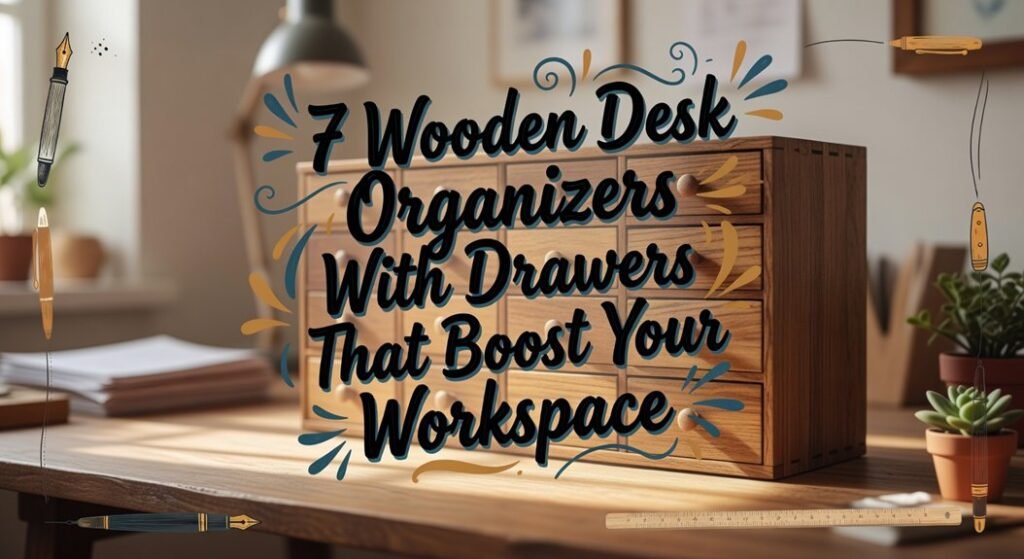 wooden desk drawer organizers